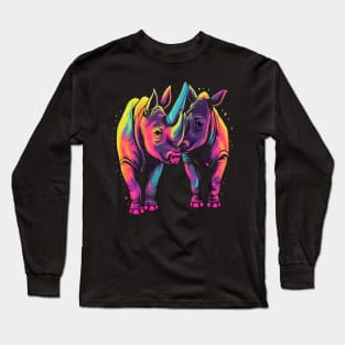 Rhinoceros Valentine Day Long Sleeve T-Shirt